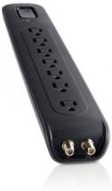 Belkin AV Power Strip Surge Protector and Coaxial Protection, 4ft Cord, Black