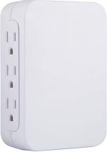 GE Pro 6-Outlet Extender, Surge Protector, Side Access, Wall Tap Adapter, 3-Prong, 1200 Joules