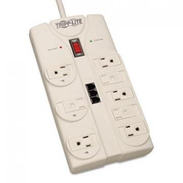 Tripp Lite Protect It! Computer Surge Protector, 8 Outlets, 8 ft. Cord, 2160 J, Light Gray