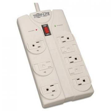 Tripp Lite Protect It! Surge Protector, 8 Outlets, 8 ft. Cord, 1440 Joules, Light Gray