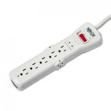 Tripp Lite Protect It! Surge Protector, 7 Outlets, 15 ft. Cord, 2520 Joules, Light Gray