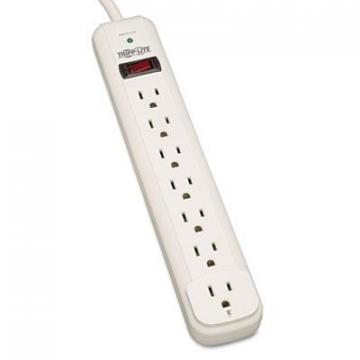 Tripp Lite Protect It! Surge Protector, 7 Outlets, 12 ft. Cord, 1080 Joules, Light Gray
