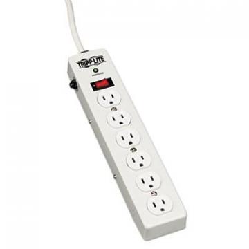 Tripp Lite Protect It! Surge Protector, 6 Outlets, 6 ft. Cord, 1340 Joules, Light Gray