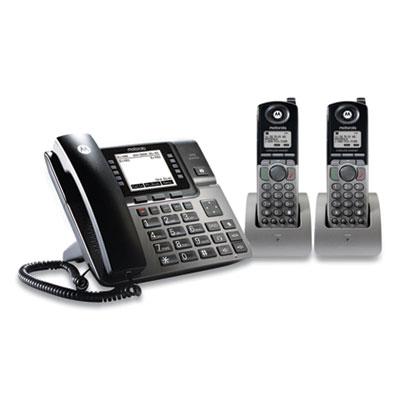 Motorola Unison 1-4 Line Wireless Phone System Bundle, 2 Additional Cordless Handsets