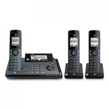 AT&T Connect to Cell CLP99387 DECT 6.0 Expandable Cordless Phone, Base and 3 Handsets