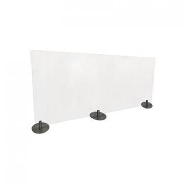 Ghent Desktop Free Standing Acrylic Protection Screen, 23.75 x 5 x 59, Clear
