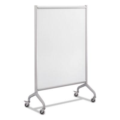 Safco Rumba Full Panel Whiteboard Collaboration Screen, 36w x 16d x 54h, White/Gray