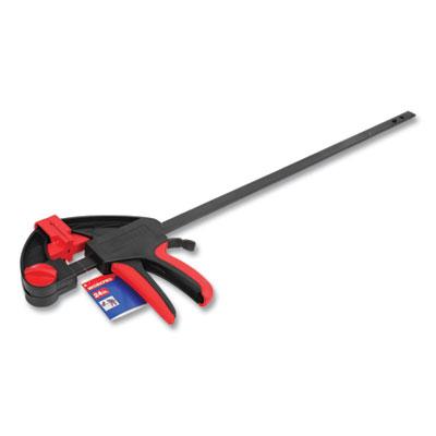WORKPRO Heavy-Duty Quick-Release Ratcheting Bar Clamp, 24" Capacity, Black/Red