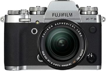 Fuji X-T3 Mirrorless Digital Camera, Silver + Fujinon XF18-55mm F2.8-4 R LM Optical Stabiliser Lens