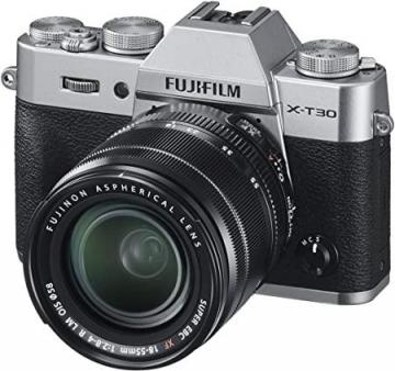 Fuji X-T30 Mirrorless Digital Camera, Silver + Fujinon XF18-55mm F2.8-4 R LM Optical Stabiliser Lens