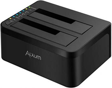 Alxum USB 3.0 to SATA Dual Bay Hard Drive Docking Station with Offline Clone Function
