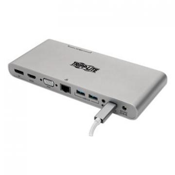 Tripp Lite U442DOCK4S USB Type-C Docking Station, Silver