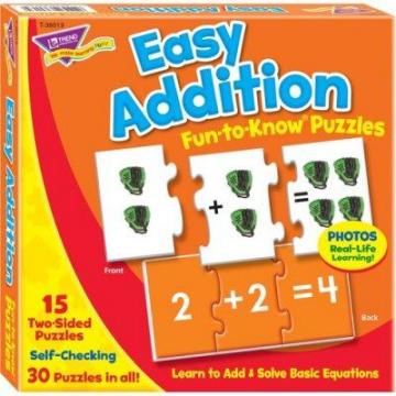 TREND Easy Addition Fun-to-Know Puzzles