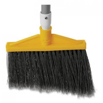 Rubbermaid Angled Large Brooms, Poly Bristles, 48 7/8" Aluminum Handle, Silver/Gray