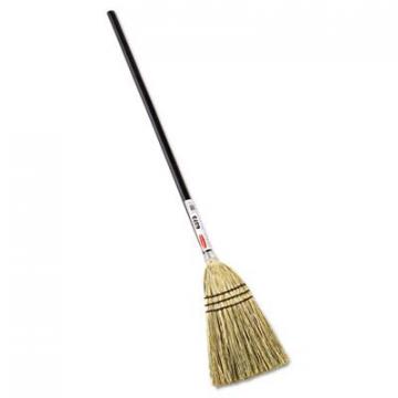 Rubbermaid Lobby Corn-Fill Broom, 28" Handle, 38" Overall Length, Brown