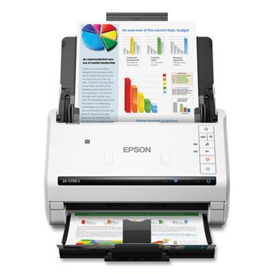 Epson DS-575W II Wireless Color Duplex Document Scanner, 600 dpi, 50-Sheet Feeder