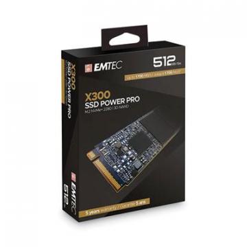 Emtec X300 Power Pro Internal Solid State Drive, 512 GB, PCIe