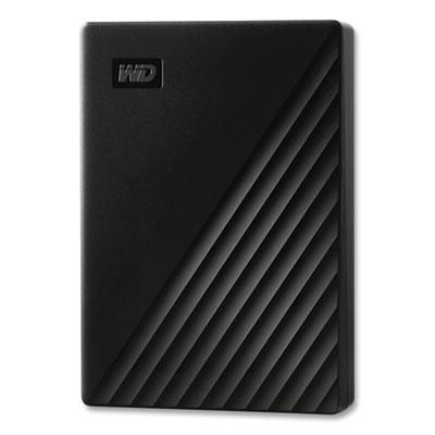 WD MY PASSPORT External Hard Drive, 4 TB, USB 3.2, Black