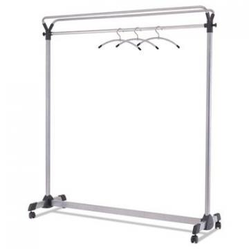 Alba Large Capacity Garment Rack, 63.5w x 21.25d x 67.5h, Black/Silver