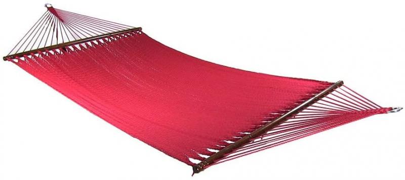 Sunnydaze Polyester Rope Hammock, Large Double Wide Two Person with Spreader Bars
