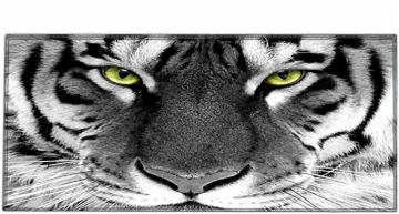 Silent Monsters Mouse Mat Size XX Large 900 x 400 mm, Mouse Pad Design: Tiger