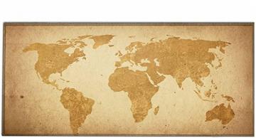 Silent Monsters Mouse Mat Size XX Large 900 x 400 mm, Mouse Pad Design: Brown Global Map