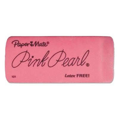 Paper Mate Pink Pearl Eraser, Rectangular, Large, Elastomer, 3/Pack
