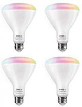 Cree Lighting Connected Max Smart LED Bulb BR30 Indoor Flood Tunable White + Color Changing, 4pk