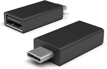 Microsoft Surface USB-C to USB-A Male/Female Adapter, Black