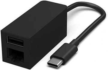 Microsoft Surface USB-C to USB-A and Ethernet Adapter, Black