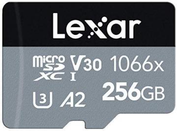 Lexar Professional 1066x 256GB MicroSDXC UHS-I Card with SD Adapter SILVER Series