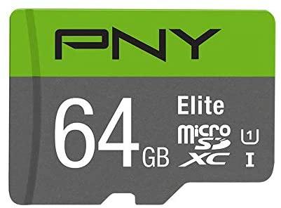 PNY 64GB Elite Class 10 U1 MicroSDXC Flash Memory Card, Up to 100MB/S Read Speed