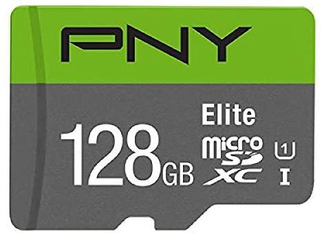 PNY 128GB Elite Class 10 U1 MicroSD Flash Memory Card, Green