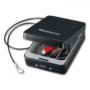 SentrySafe P005C Portable Combination-Lock Security Safe, 0.05 cu ft, 5.9 x 8 x 2.6, Black