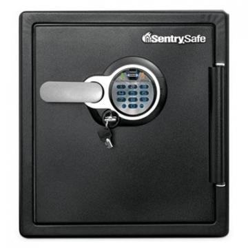 SentrySafe Fire-Safe with Biometric & Keypad Access, 1.23 cu ft, 16.3w x 19.3d x 17.8h, Black