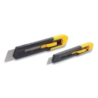 Bostitch Stanley Two-Pack Quick Point Snap Off Blade Utility Knife, 9 mm and 18 mm, Yellow/Black