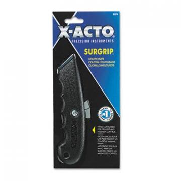 X-ACTO SurGrip Utility Knife w/Contoured Metal Handle & Retractable Blade, Black