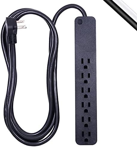 GE Pro 6-Outlet Surge Protector, 8 Ft Extension Cord, 1560 Joules, Power Strip