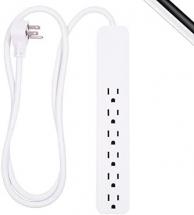 GE 6-Outlet Surge Protector, 4 Ft Extension Cord, 840 Joules, Power Strip