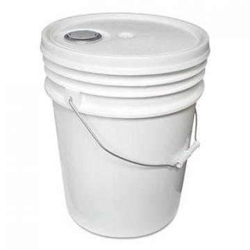 Impact Utility Bucket w/Lid, Polyethylene, 5gal, White