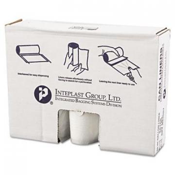 Inteplast Group High-Density Commercial Can Liners Value Pack, 45 gal, 12 microns, 40" x 46", Clear
