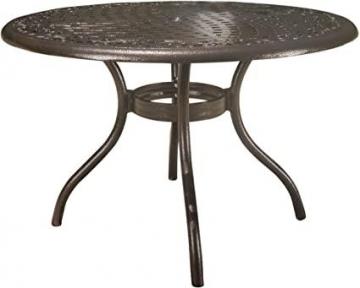 Christopher Knight Home Phoenix Cast Aluminum Round Table, Hammered Bronze
