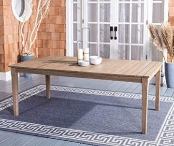 Safavieh CPT1017A Couture Dominica Natural Wooden Outdoor Patio Dining Table