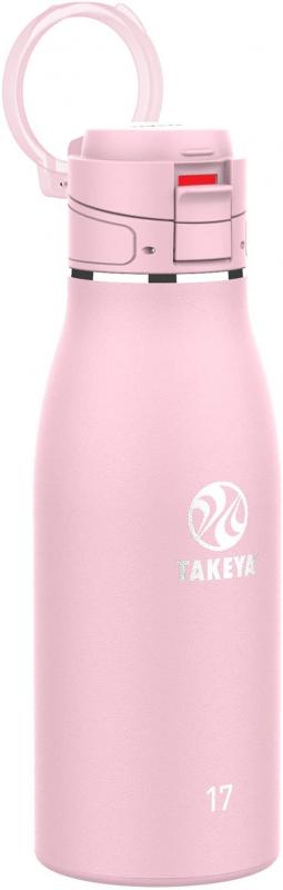 Takeya Traveler Insulated Travel Mug, Leak Proof Lid, 17 Ounce, Blush