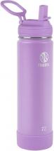 Takeya Actives Insulated Water Bottle w/Straw Lid, Lilac, 22 Ounces