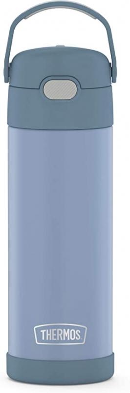 THERMOS FUNTAINER 16 Ounce Stainless Steel Vacuum Insulated Bottle, Denim Blue