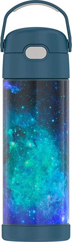 THERMOS FUNTAINER 16 Ounce Stainless Steel Vacuum Insulated Bottle, Galaxy Teal