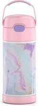 THERMOS FUNTAINER 12 Ounce Stainless Steel Vacuum Insulated Kids Straw Bottle, Dreamy