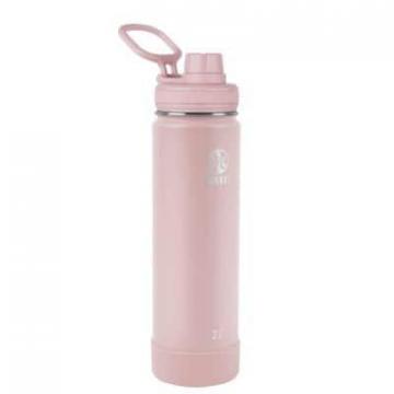 Takeya Actives Insulated Stainless Steel Water Bottle with Spout Lid, 40 oz, Onyx