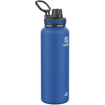 Takeya Originals Vacuum-Insulated Stainless-Steel Water Bottle, 40oz, Navy
